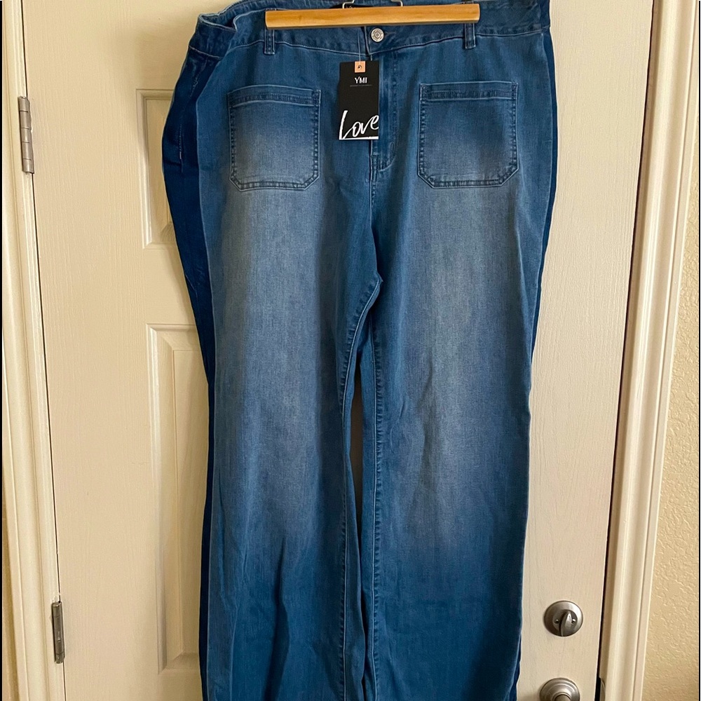 YMI High rise flare fit 2 tone wide leg jeans